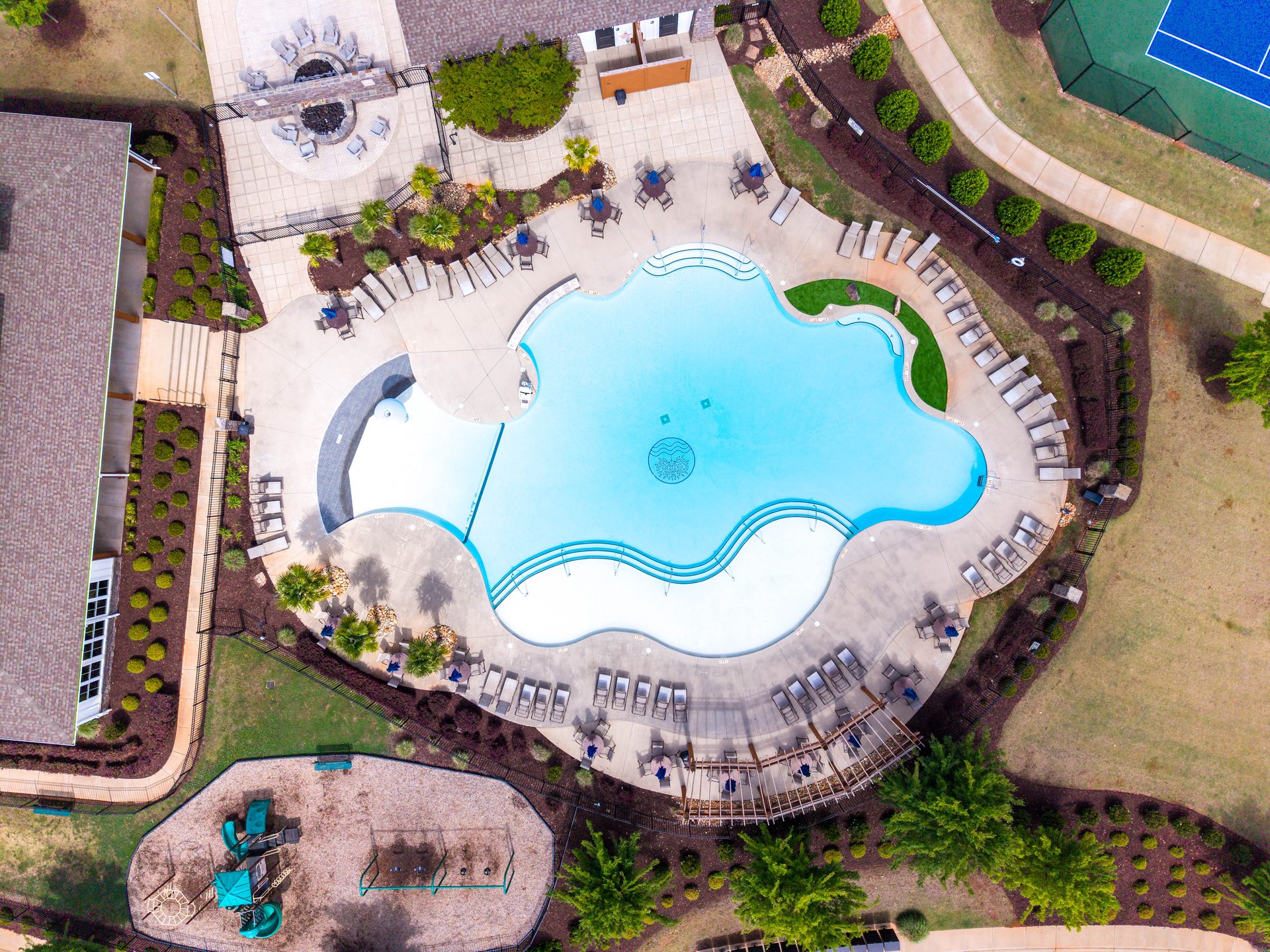 30 - Pool Area - Top-Down Overview